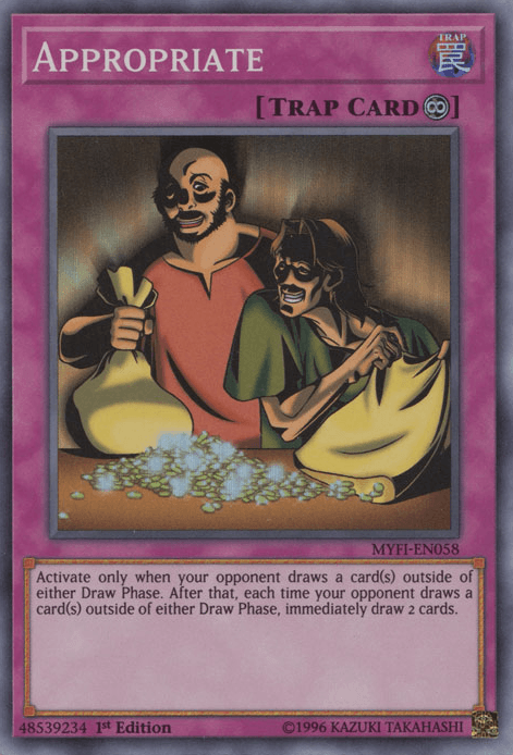 1st Edition, Continuous Trap, Mystic Fighters, Super Rare, Trap Appropriate [MYFI-EN058] Super Rare - Trading Card World
