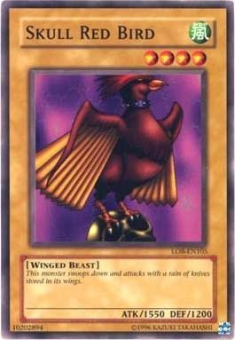 Common, Normal Monster, The Legend of Blue Eyes White Dragon, Unlimited, Wind, Winged Beast Skull Red Bird [LOB-EN105] Common - Trading Card World