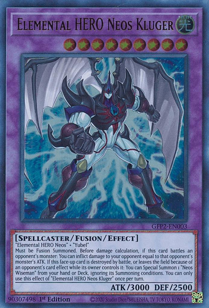 1st Edition, Fusion/Effect Monster, Ghosts From the Past: The 2nd Haunting, Light, Spellcaster, Ultra Rare Elemental HERO Neos Kluger [GFP2-EN003] Ultra Rare - Trading Card World