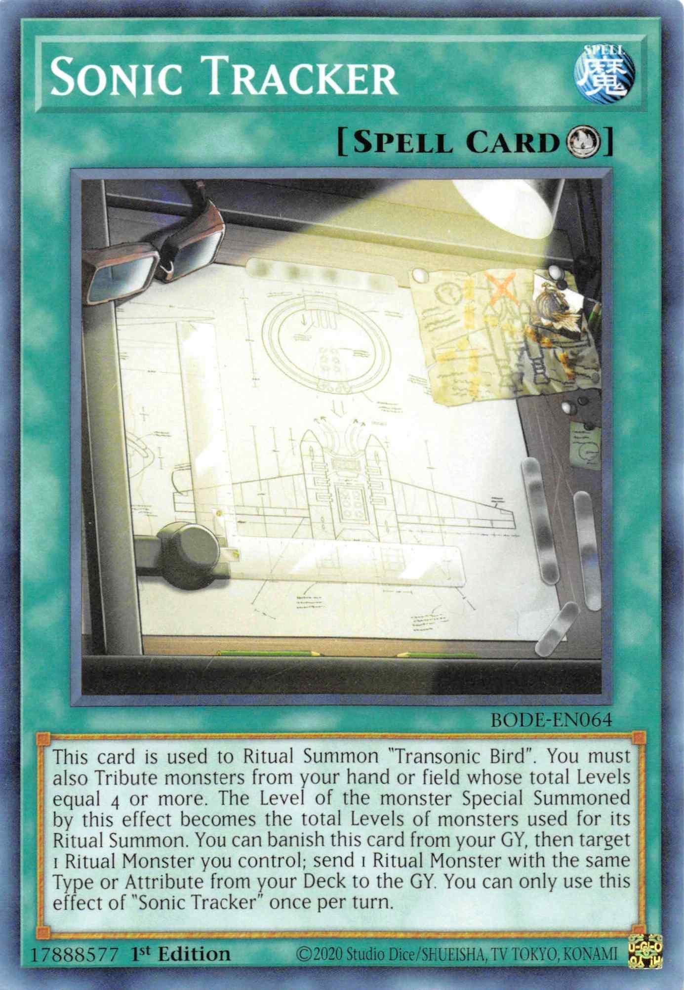 1st Edition, Burst of Destiny, Common, Ritual Spell, Spell Sonic Tracker [BODE-EN064] Common - Trading Card World