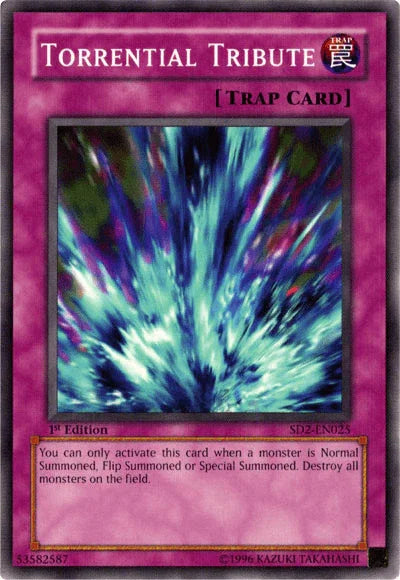 1st Edition, Common, Normal Trap, Structure Deck: Zombie Madness, Trap, Unlimited Torrential Tribute [SD2-EN025] Common - Trading Card World