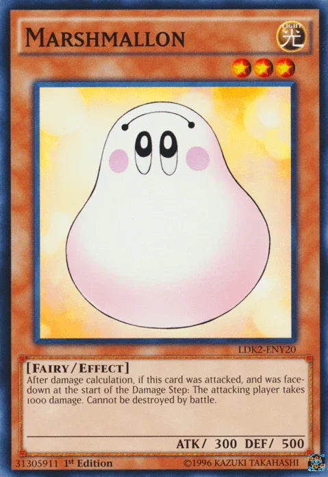 1st Edition, Common, Effect Monster, Fairy, Legendary Decks II, Light, Unlimited Marshmallon [LDK2-ENY20] Common - Trading Card World