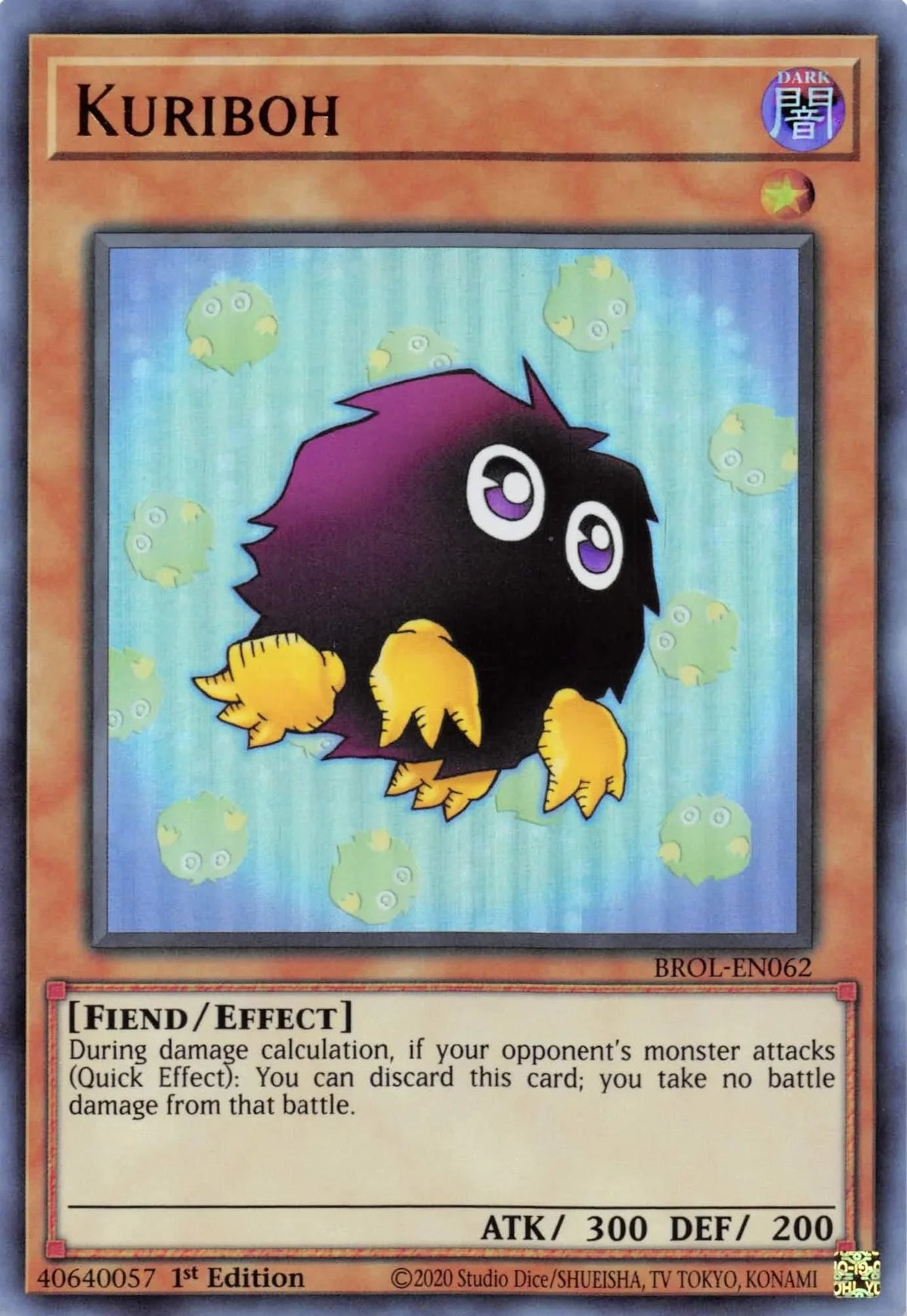 1st Edition, Brothers of Legend, Dark, Effect Monster, Fiend, Ultra Rare Kuriboh [BROL-EN062] Ultra Rare - Trading Card World