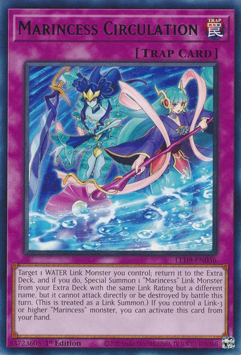 1st Edition, Legendary Duelists: Duels From the Deep, Normal Trap, Rare, Trap Marincess Circulation [LED9-EN036] Rare - Trading Card World