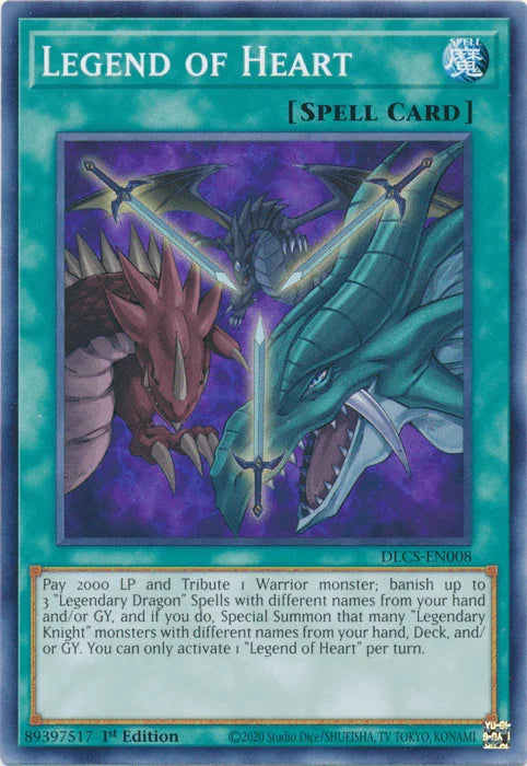 1st Edition, Common, Dragons of Legend: The Complete Series, Normal Spell, Spell Legend of Heart [DLCS-EN008] Common - Trading Card World