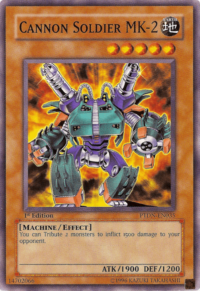 1st Edition, Common, Earth, Effect Monster, Machine, Phantom Darkness, Unlimited Cannon Soldier MK-2 [PTDN-EN035] Common - Trading Card World