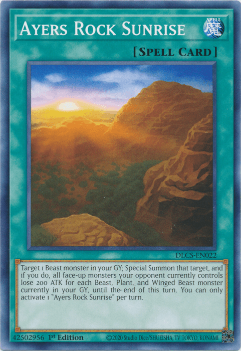 1st Edition, Common, Dragons of Legend: The Complete Series, Normal Spell, Spell Ayers Rock Sunrise [DLCS-EN022] Common - Trading Card World