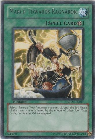 1st Edition, Quick Play Spell, Rare, Spell, Storm of Ragnarok, Unlimited March Towards Ragnarok [STOR-EN047] Rare - Trading Card World