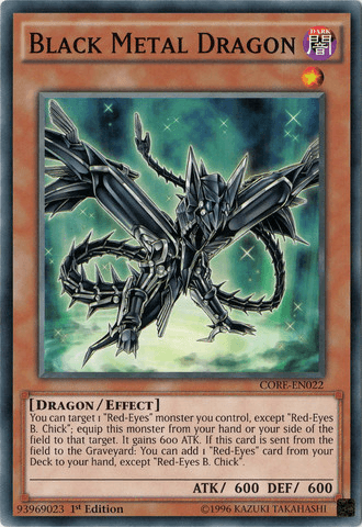 1st Edition, Clash of Rebellions, Common, Dark, Dragon, Effect Monster, Unlimited Black Metal Dragon [CORE-EN022] Common - Trading Card World