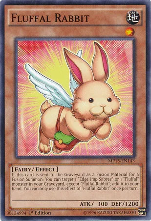 1st Edition, 2015 Mega-Tins Mega Pack, Common, Earth, Effect Monster, Fairy Fluffal Rabbit [MP15-EN143] Common - Trading Card World