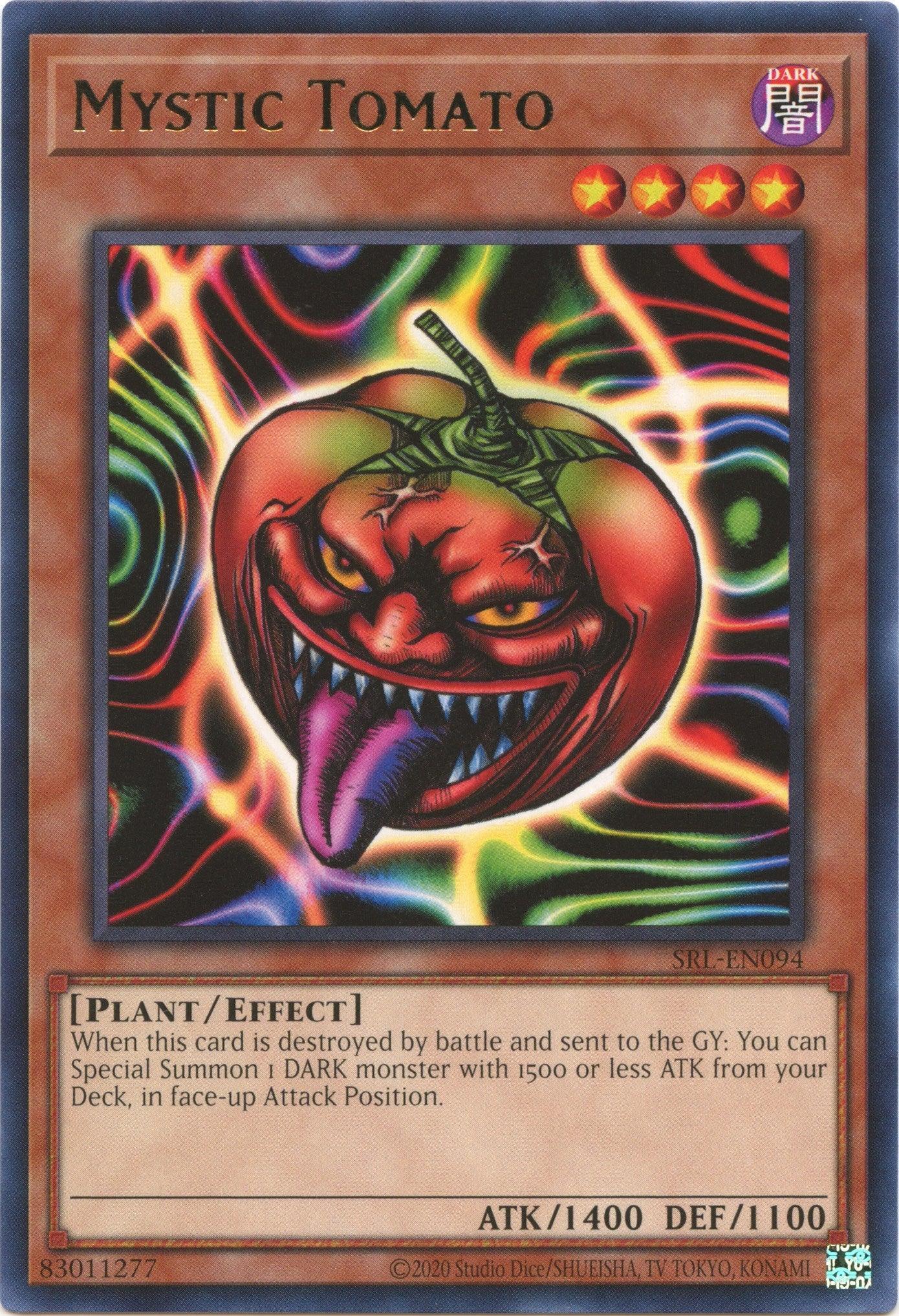 Dark, Effect Monster, Plant, Rare, Spell Ruler (25th Anniversary Edition), Unlimited Mystic Tomato (25th Anniversary) [SRL-EN094] Rare - Trading Card World