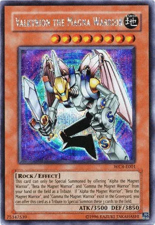 Earth, Effect Monster, Prismatic Secret Rare, Rock, Unlimited, World Championship 2004: GBA Promo Valkyrion the Magna Warrior [WC4-E001] Prismatic Secret Rare - Trading Card World