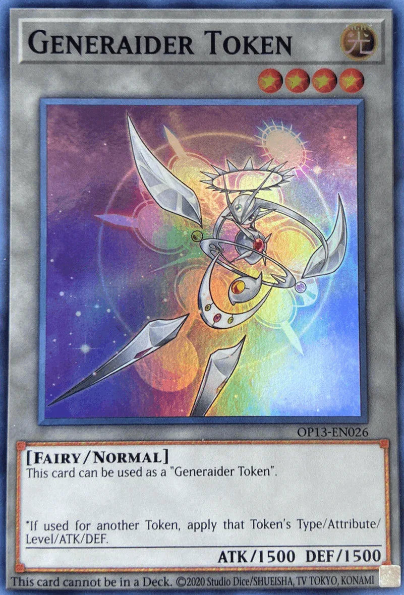 Fairy, Light, Normal Monster, OTS Tournament Pack 13, Super Rare, Unlimited Generaider Token [OP13-EN026] Super Rare - Trading Card World