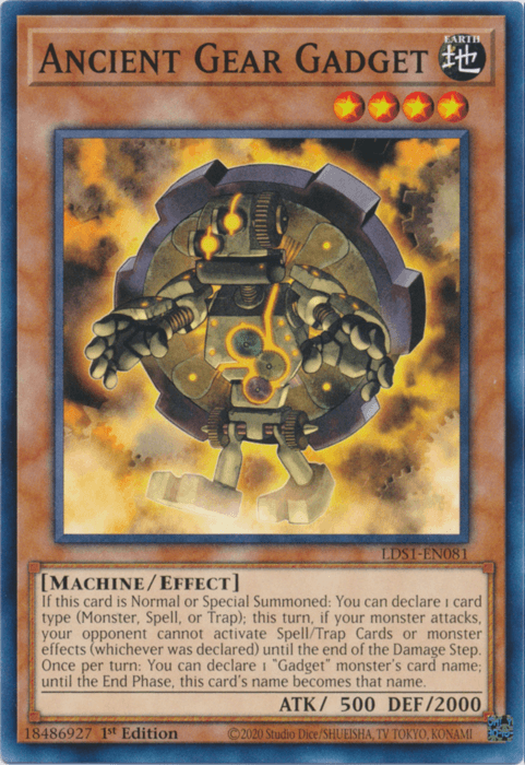 1st Edition, Common, Earth, Effect Monster, Legendary Duelists: Season 1, Machine Ancient Gear Gadget [LDS1-EN081] Common - Trading Card World