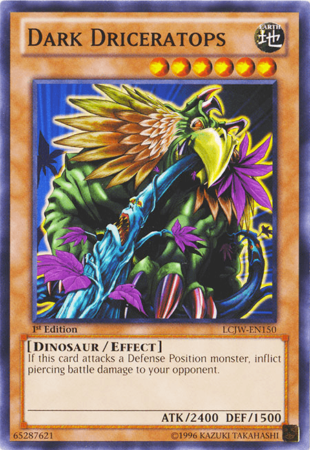 1st Edition, Common, Dinosaur, Earth, Effect Monster, Legendary Collection 4: Joey's World Dark Driceratops [LCJW-EN150] Common - Trading Card World