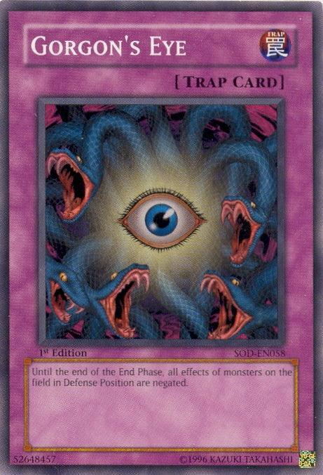1st Edition, Common, Normal Trap, Soul of the Duelist, Trap, Unlimited Gorgon's Eye [SOD-EN058] Common - Trading Card World