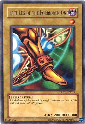 Dark, Normal Monster, Rare, Retro Pack 1, Spellcaster, Unlimited Left Leg of the Forbidden One [RP01-EN018] Rare - Trading Card World