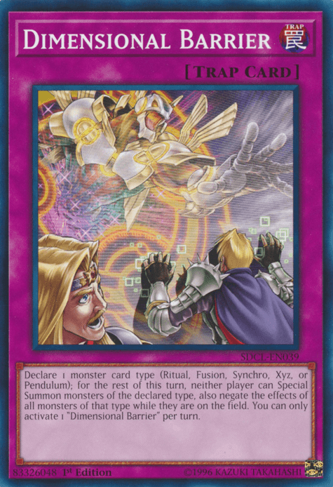 1st Edition, Common, Normal Trap, Structure Deck: Cyberse Link, Trap Dimensional Barrier [SDCL-EN039] Common - Trading Card World