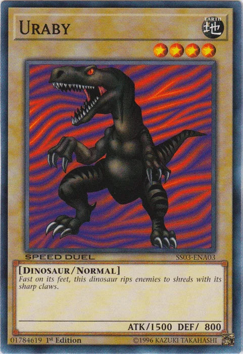 1st Edition, Common, Dinosaur, Earth, Normal Monster, Speed Duel: Ultimate Predators Uraby [SS03-ENA03] Common - Trading Card World