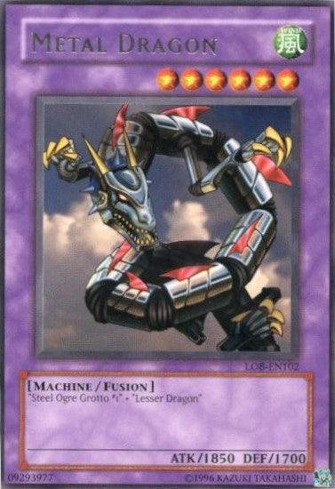 Fusion Monster, Machine, Rare, The Legend of Blue Eyes White Dragon, Unlimited, Wind Metal Dragon [LOB-EN102] Rare - Trading Card World