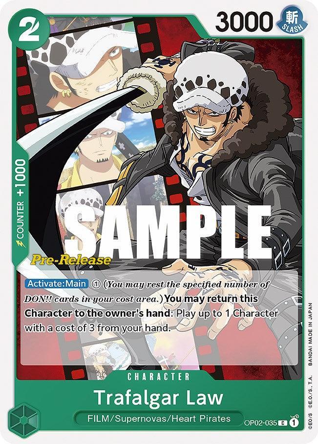 Character, Common, Heart Pirates, Paramount War, Paramount War Pre-Release Cards, Supernovas Trafalgar Law [Paramount War Pre-Release Cards] - Trading Card World