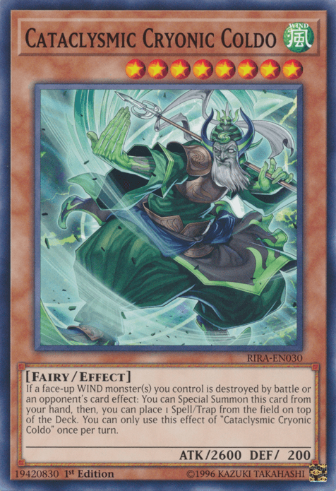 1st Edition, Common, Effect Monster, Fairy, Rising Rampage, Unlimited, Wind Cataclysmic Cryonic Coldo [RIRA-EN030] Common - Trading Card World