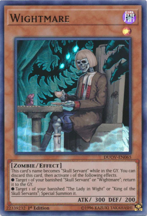 1st Edition, Dark, Duel Overload, Effect Monster, Ultra Rare, Zombie Wightmare [DUOV-EN065] Ultra Rare - Trading Card World