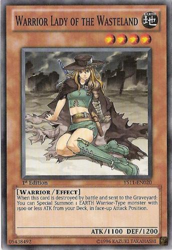 1st Edition, Common, Earth, Effect Monster, Starter Deck: Dawn of the Xyz, Warrior Warrior Lady of the Wasteland [YS11-EN020] Common - Trading Card World