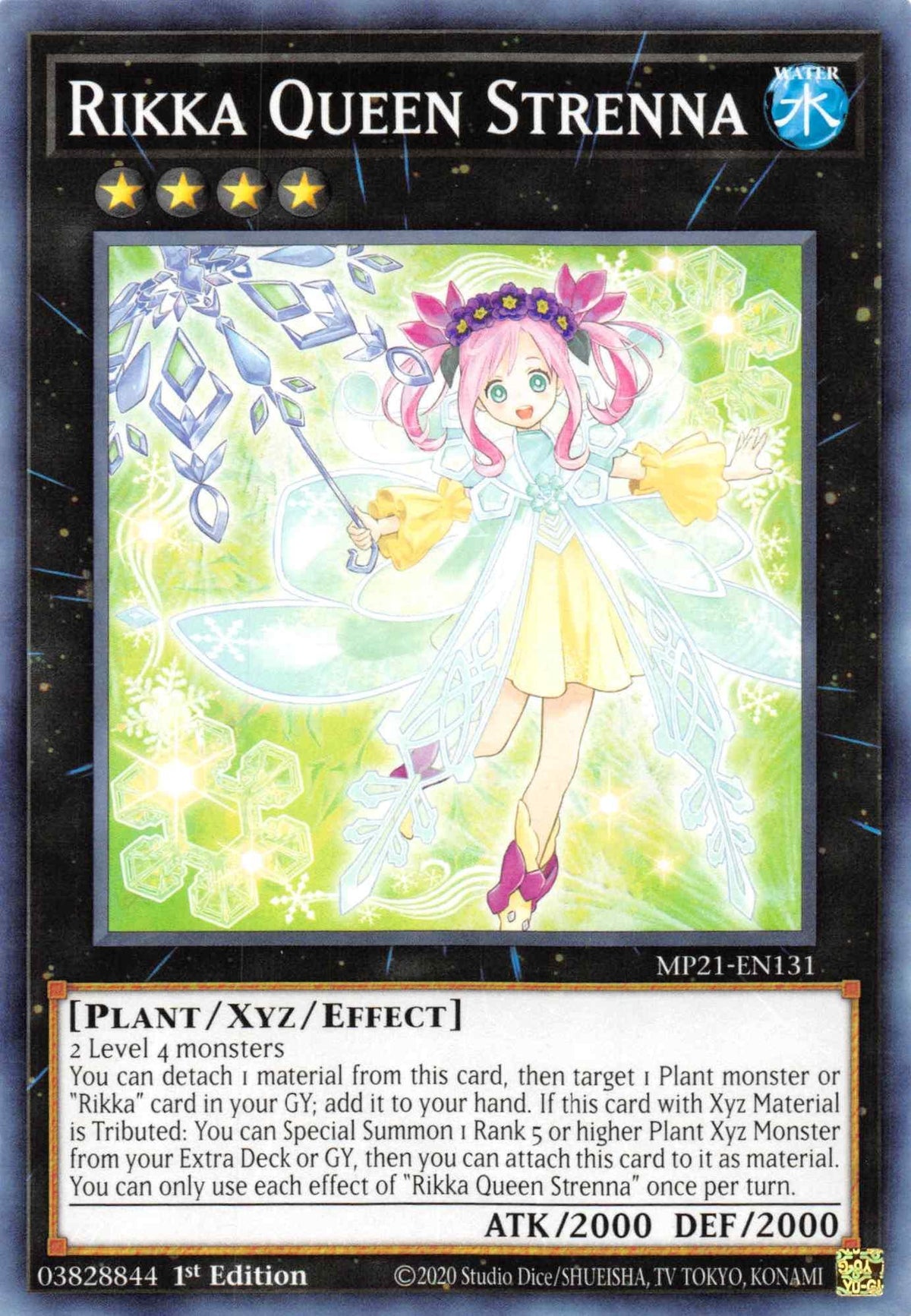 1st Edition, 2021 Tin of Ancient Battles, Common, Plant, Water, Xyz/Effect Monster Rikka Queen Strenna [MP21-EN131] Common - Trading Card World