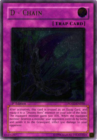 1st Edition, Normal Trap, Power of the Duelist, Trap, Ultimate Rare, Unlimited D - Chain [POTD-EN050] Ultimate Rare - Trading Card World
