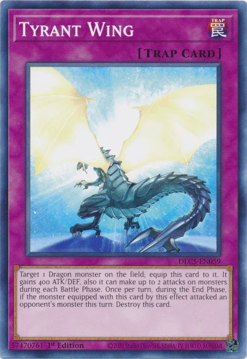 1st Edition, Common, Dragons of Legend: The Complete Series, Normal Trap, Trap Tyrant Wing [DLCS-EN059] Common - Trading Card World