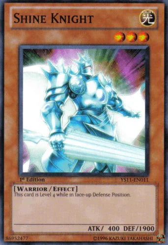 1st Edition, Common, Effect Monster, Light, Starter Deck: Dawn of the Xyz, Warrior Shine Knight [YS11-EN011] Common - Trading Card World