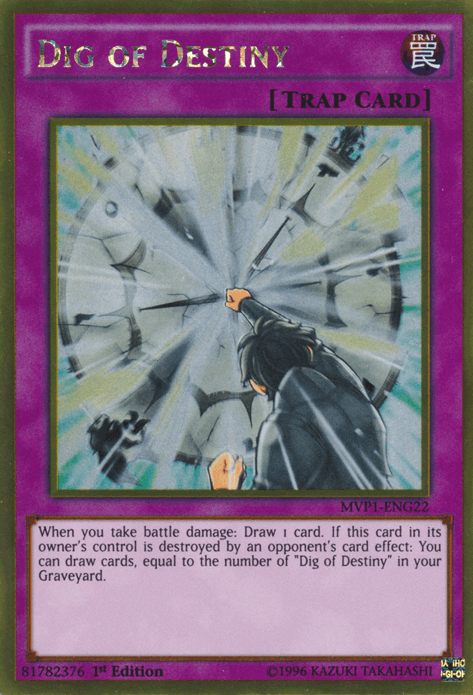 1st Edition, Gold Rare, Normal Trap, The Dark Side of Dimensions Movie Pack: Gold Edition, Trap, Unlimited Dig of Destiny [MVP1-ENG22] Gold Rare - Trading Card World