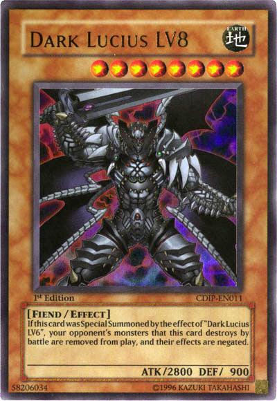 1st Edition, Cyberdark Impact, Earth, Effect Monster, Fiend, Ultra Rare, Unlimited Dark Lucius LV8 [CDIP-EN011] Ultra Rare - Trading Card World