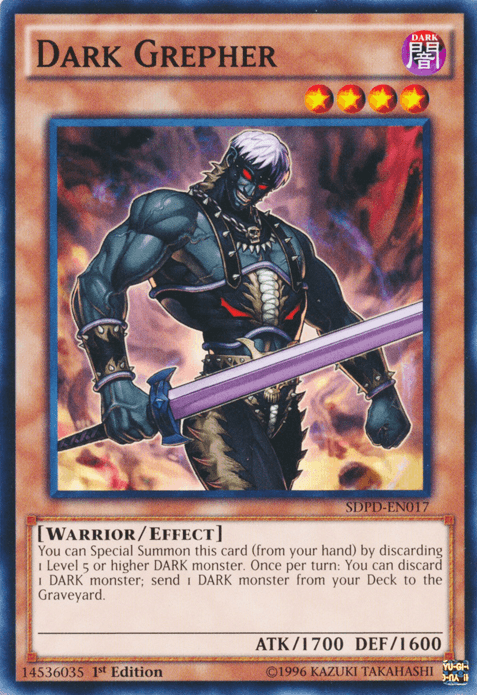 1st Edition, Common, Dark, Effect Monster, Structure Deck: Pendulum Domination, Warrior Dark Grepher [SDPD-EN017] Common - Trading Card World