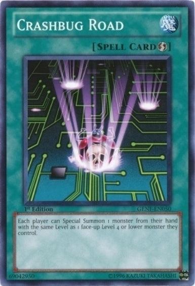 1st Edition, Common, Generation Force, Quick Play Spell, Spell, Unlimited Crashbug Road [GENF-EN050] Common - Trading Card World