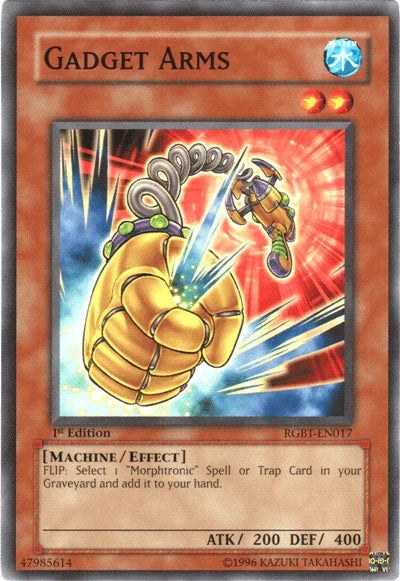 1st Edition, Common, Effect Monster, Machine, Raging Battle, Unlimited, Water Gadget Arms [RGBT-EN017] Common - Trading Card World