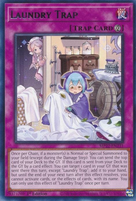 1st Edition, 2022 Tin of the Pharaoh's Gods, Continuous Trap, Rare, Trap Laundry Trap [MP22-EN231] Rare - Trading Card World