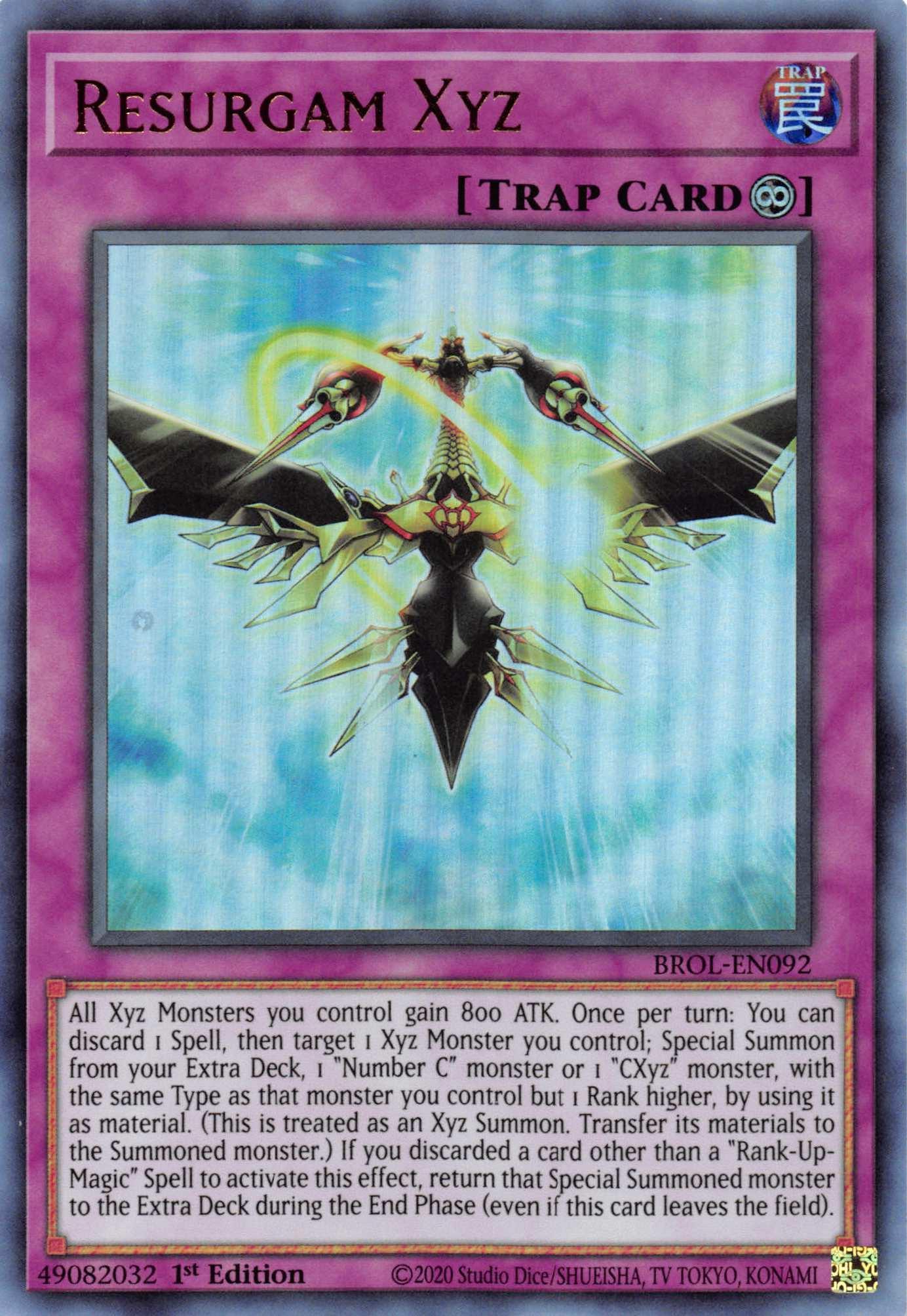 1st Edition, Brothers of Legend, Continuous Trap, Trap, Ultra Rare Resurgam Xyz [BROL-EN092] Ultra Rare - Trading Card World