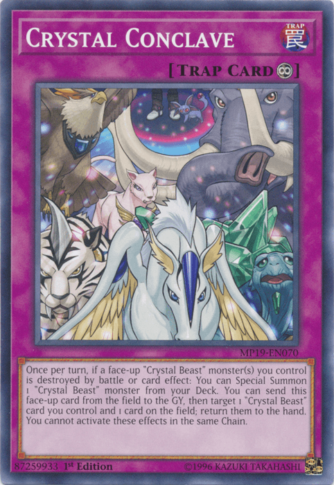 1st Edition, 2019 Gold Sarcophagus Tin Mega Pack, Common, Continuous Trap, Trap, Unlimited Crystal Conclave [MP19-EN070] Common - Trading Card World