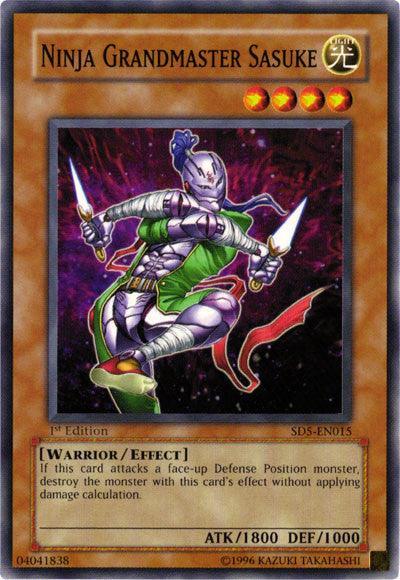 1st Edition, Common, Earth, Effect Monster, Structure Deck: Warrior's Triumph, Warrior Ninja Grandmaster Sasuke [SD5-EN015] Common - Trading Card World