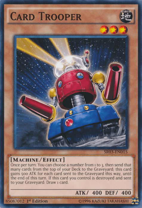 1st Edition, Common, Earth, Effect Monster, Machine, Structure Deck: Machine Reactor, Unlimited Card Trooper [SR03-EN015] Common - Trading Card World