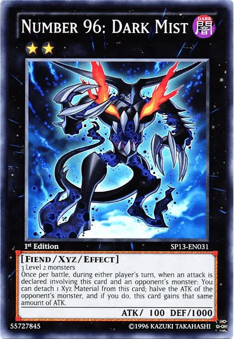 1st Edition, Common, Dark, Fiend, Star Pack 2013, Unlimited, Xyz/Effect Monster Number 96: Dark Mist [SP13-EN031] Common - Trading Card World
