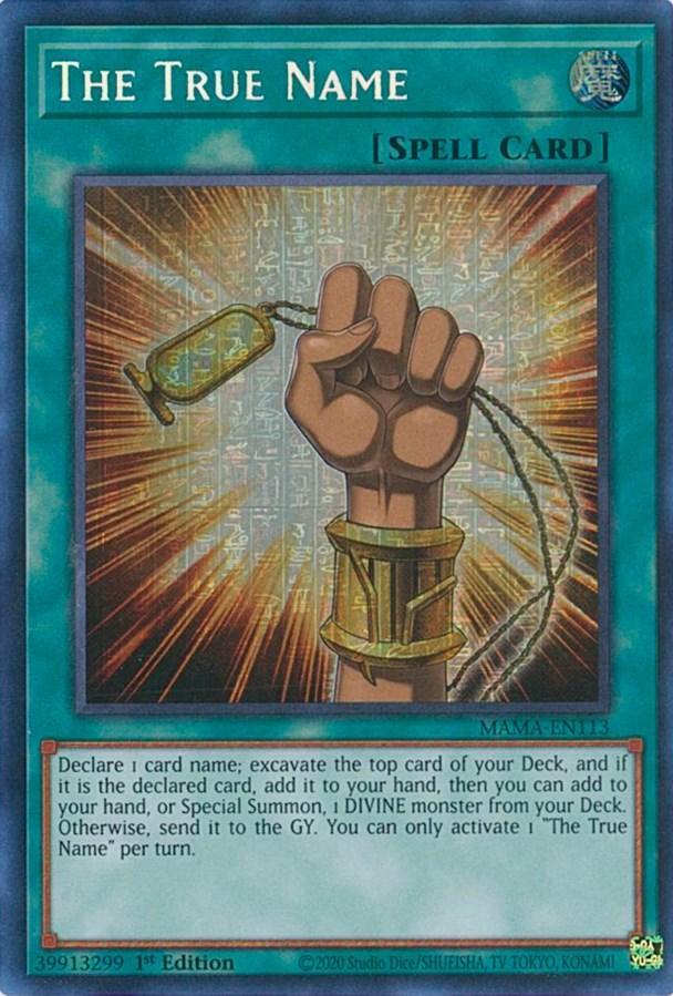 1st Edition, Magnificent Mavens, Normal Spell, Secret Pharaoh's Rare, Spell The True Name [MAMA-EN113] Secret Pharaoh's Rare - Trading Card World