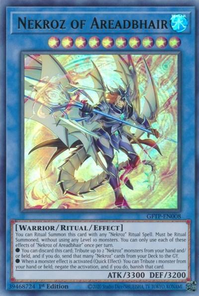 1st Edition, Ghosts from the Past, Ritual/Effect Monster, Ultra Rare, Warrior, Water Nekroz of Areadbhair [GFTP-EN008] Ultra Rare - Trading Card World