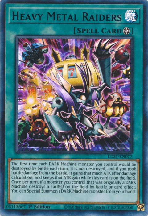 1st Edition, Field Spell, Legendary Duelists: Season 1, Spell, Ultra Rare Heavy Metal Raiders (Purple) [LDS1-EN077] Ultra Rare - Trading Card World