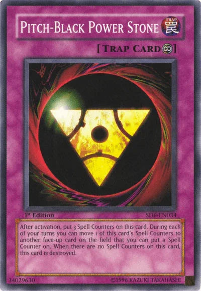 1st Edition, Common, Continuous Trap, Structure Deck: Spellcaster's Judgment, Trap, Unlimited Pitch-Black Power Stone [SD6-EN034] Common - Trading Card World