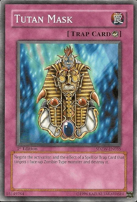 1st Edition, Common, Counter Trap, Structure Deck: Zombie World, Trap Tutan Mask [SDZW-EN035] Common - Trading Card World