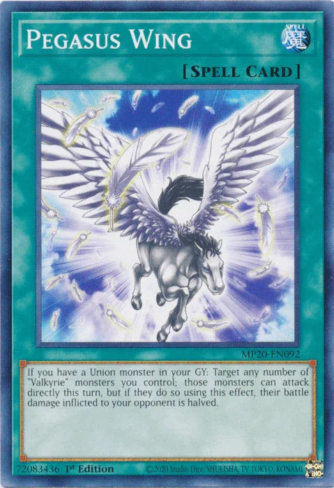 1st Edition, 2020 Tin of Lost Memories, Common, Normal Spell, Spell Pegasus Wing [MP20-EN092] Common - Trading Card World