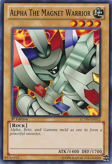 1st Edition, Common, Earth, Legendary Collection 3: Yugi's World, Normal Monster, Rock, Unlimited Alpha the Magnet Warrior [LCYW-EN012] Common - Trading Card World